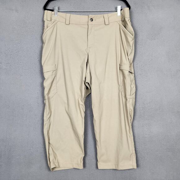 Duluth Trading Co Pants - Duluth Trading Co Capri Pants Womens Plus 16W Beige Stretch Cargo Hiking